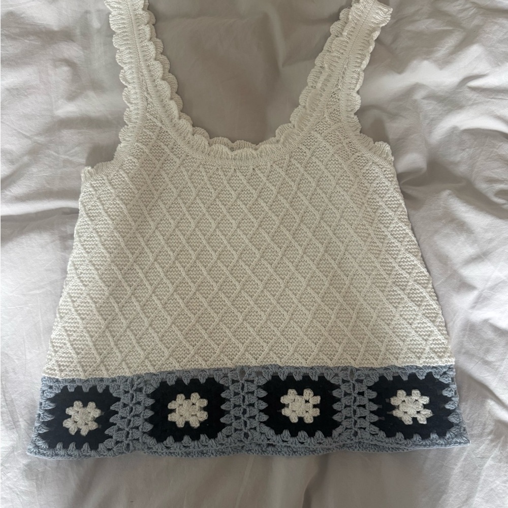 Splendid Sonia Crochet Sweater Tank